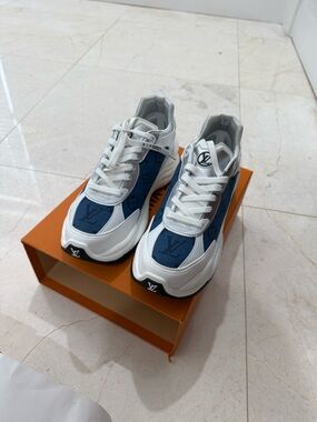 White and Denim Blue Luxury Inspired Sneakers